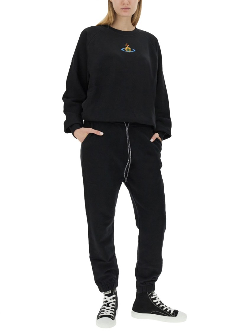 Vivienne Westwood Black Jogging Pants With Elastic Waistband In Black