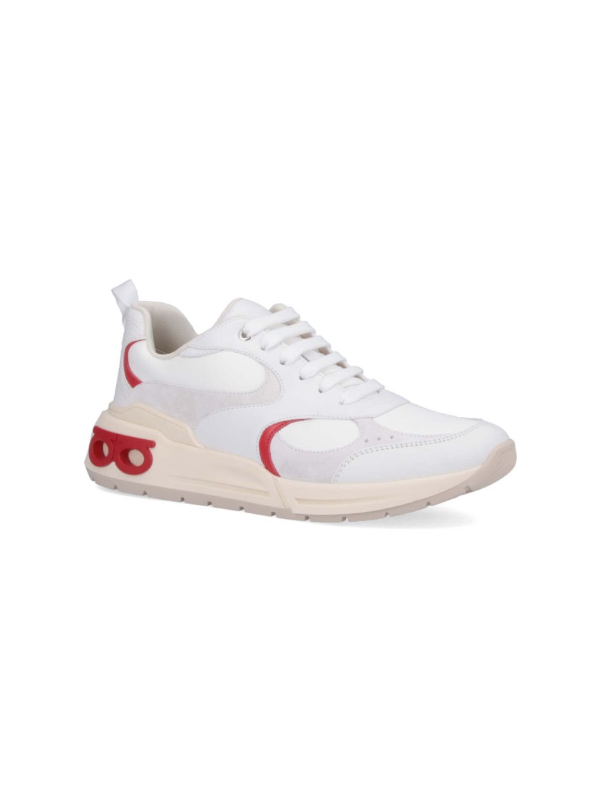 Ferragamo Round Head Lace-up Sneakers