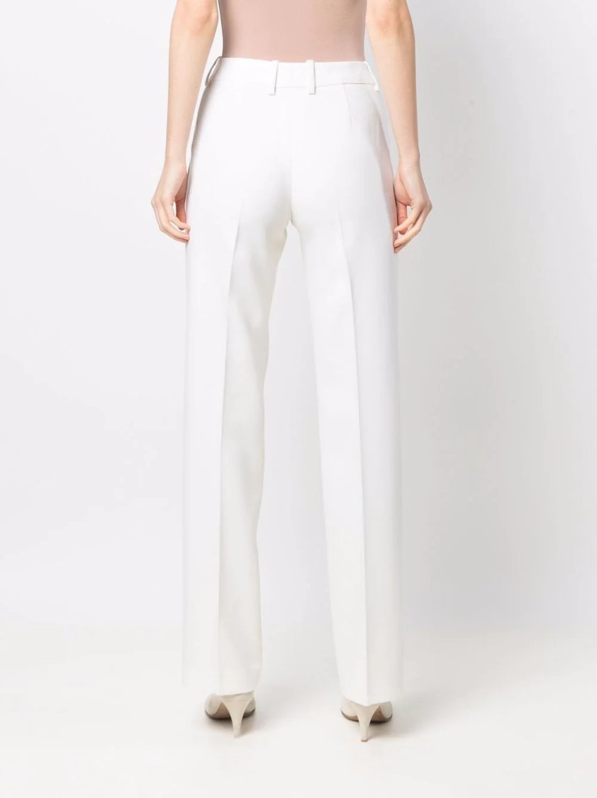 Ermanno Scervino Tailored High-waist Trousers With Subtle Pleats In White