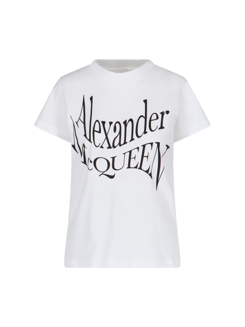 Alexander Mcqueen Alexander Mc Queen Logo Print T Shirt In White