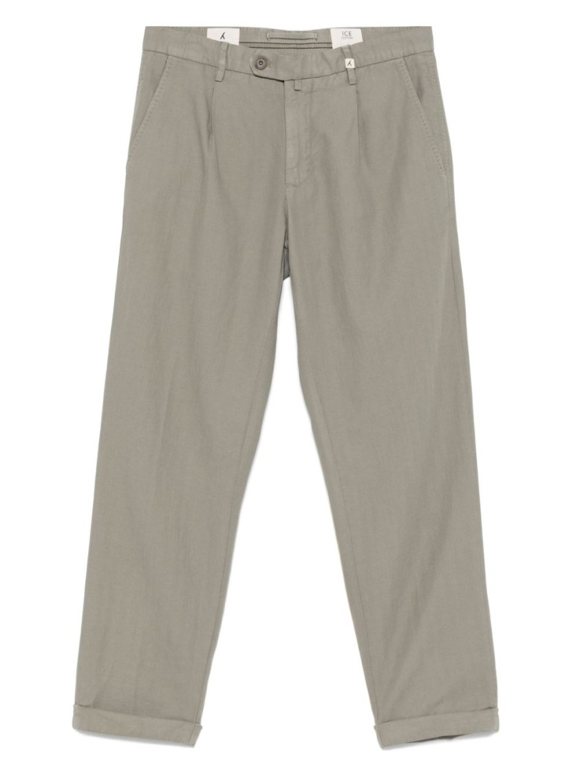 Myths Tapered Trousers In Sophisticated Tortora Hue