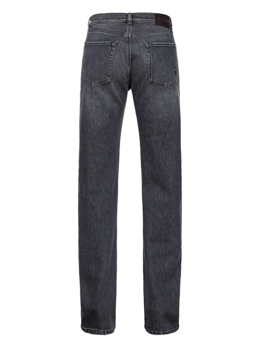 Pinko Relaxed Fit Straight Jeans With Subtle Texture In Black