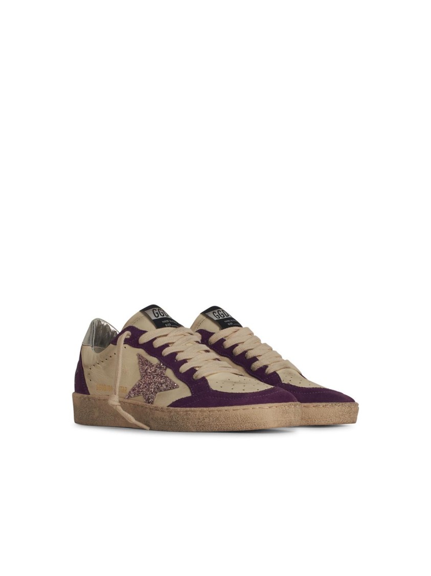 Golden Goose Ball Star' Beige Leather Sneakers In Neutral