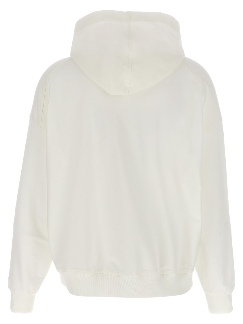 Brunello Cucinelli Gauze Cotton Hoodie With Monile Detail In White