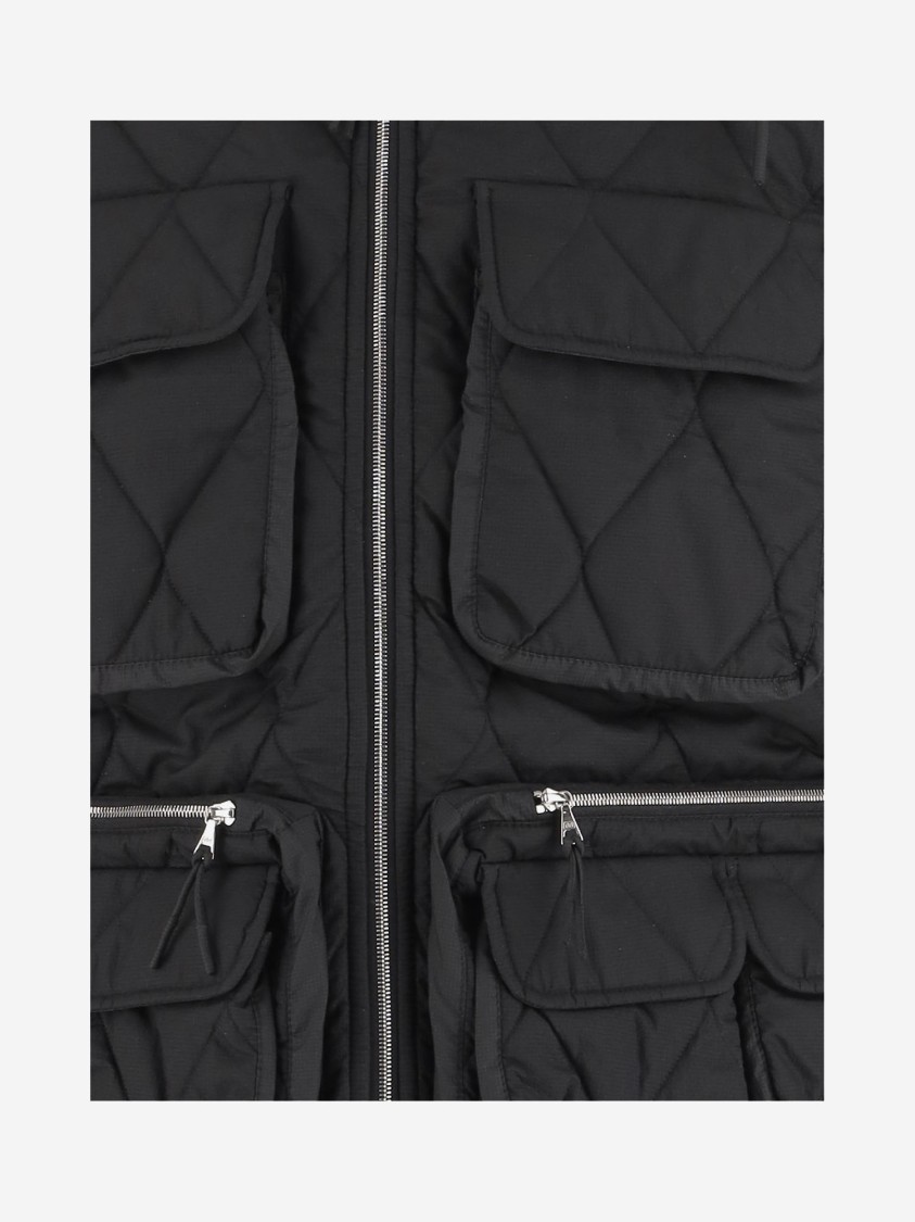 Ienki Ienki Nylon Padded Vest With Adjustable Hem In Black