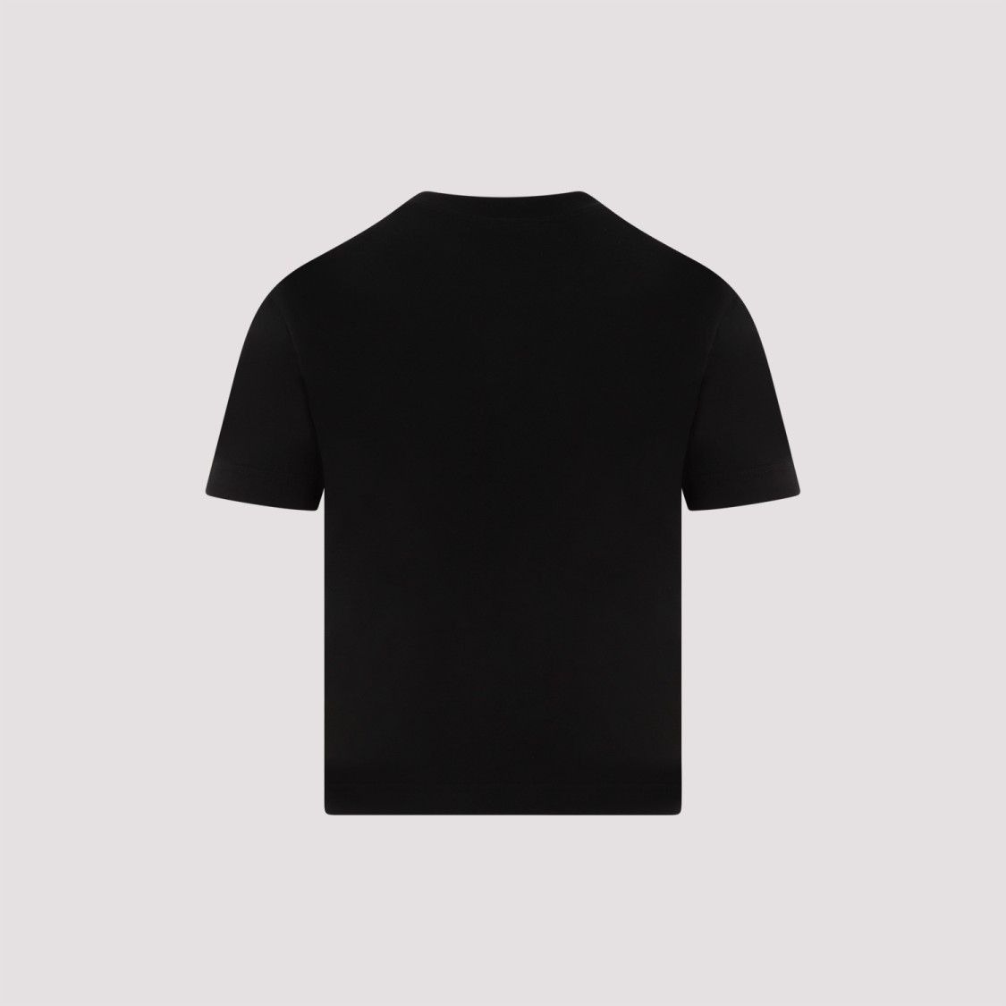 Jacquemus Black Fitted T-shirt With Logo Patch In Stretch Cotton Woman In Black