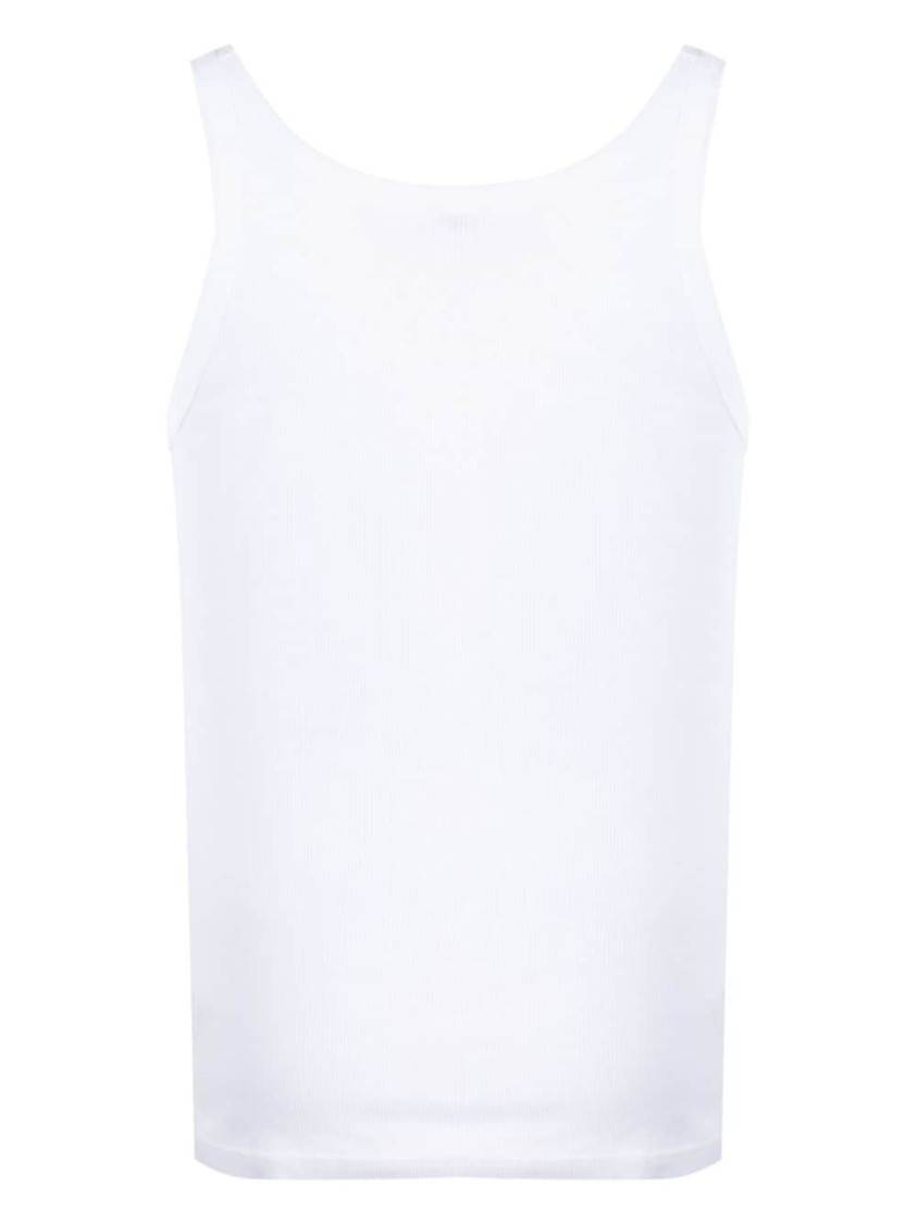 Shop Dolce & Gabbana White Cotton Top Tank