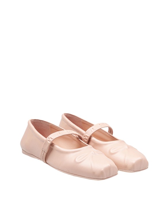 【送料&関税込】Marni Mary Jane Shoes In Leather With Emboss Marni Mary Jane Shoes In Leather With Embossed Bow Flat