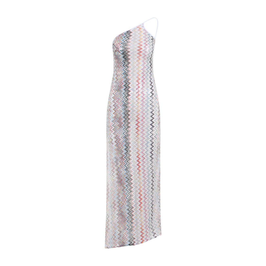 Missoni One-shoulder Maxi Dress With Zigzag Design