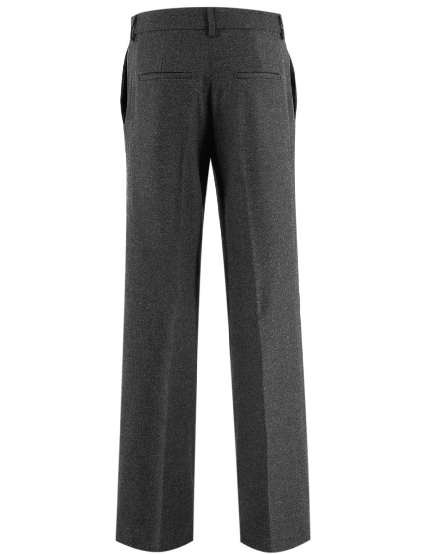 Antonelli Tailored Gray Trousers With High Waist In Grey