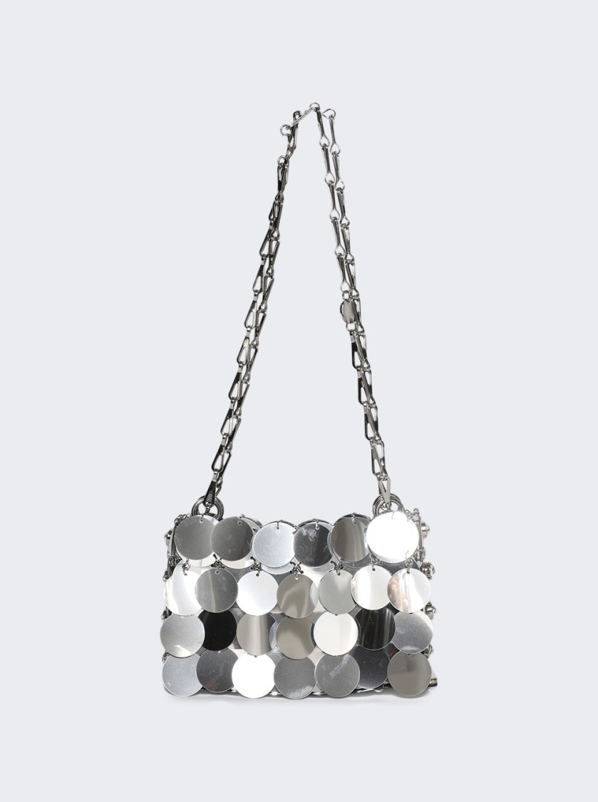Rabanne Sparkle Nano Sphere Bag Silver In Silver