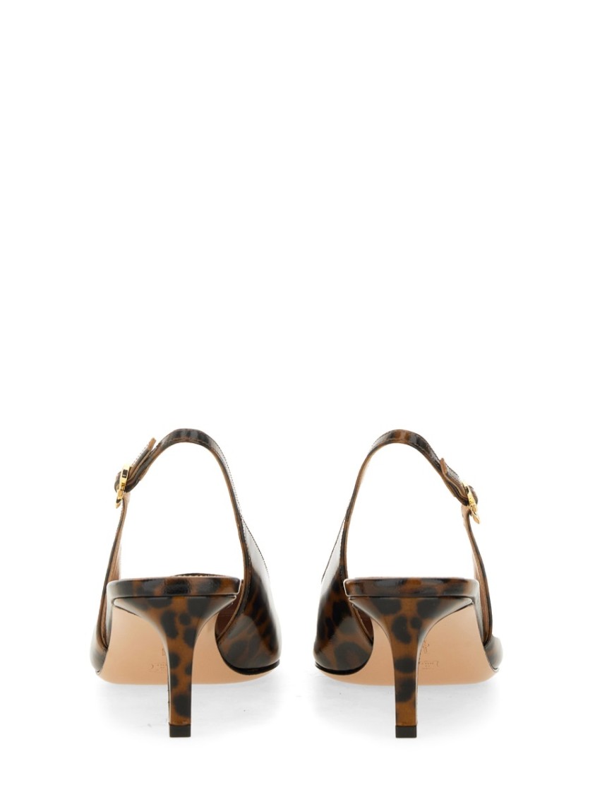 Gianvito Rossi Christina Sling 55mm Animal-print Pumps In Brown