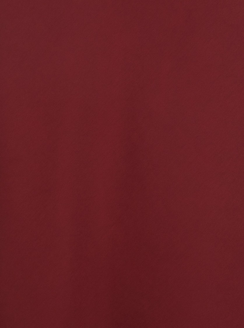 Plain Bordeaux Long Skirt With Volant Detail At The End In Red