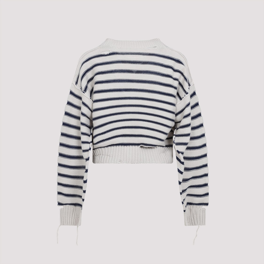 Mm6 Maison Margiela Mm6 By Maison Margiela Chalk White Cotton Cardigan In White