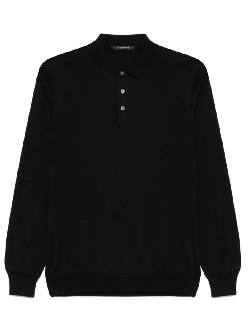 Shop Tagliatore Silk-cotton Blend Polo With Classic Design