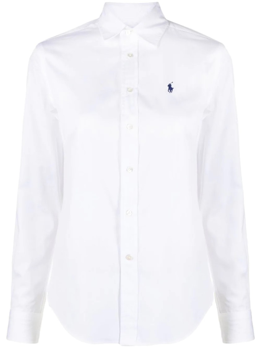 Polo Ralph Lauren Classic Long Sleeves Button Front Shirt Clothing In White