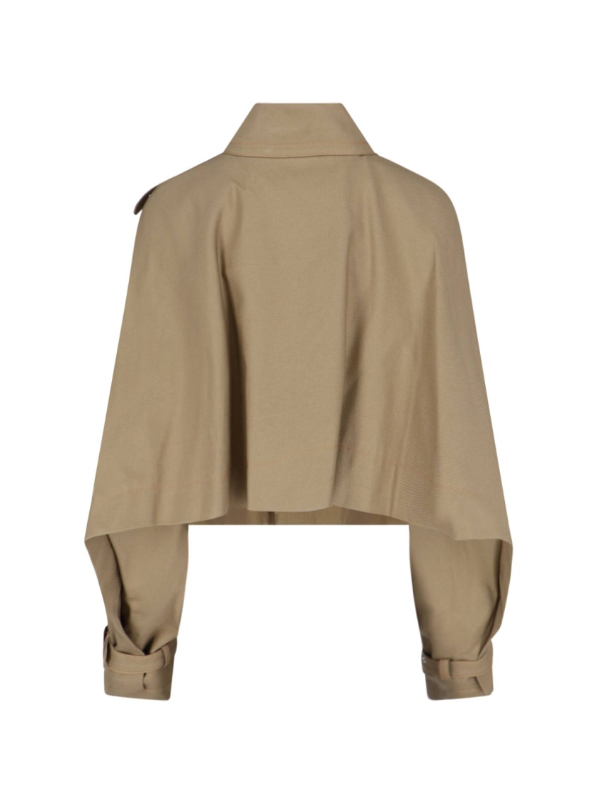 Vivienne Westwood Casual Jacket With Embroidered Detail And Epaulettes In Brown
