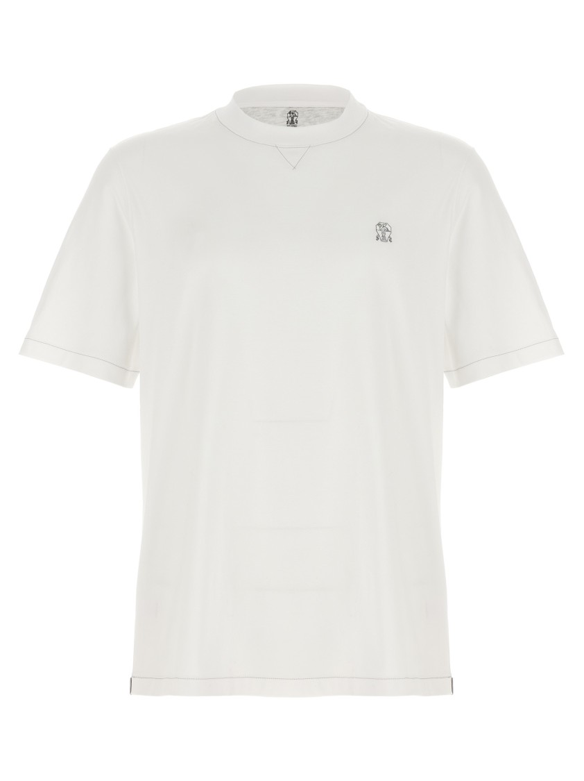 Brunello Cucinelli Logo Embroidery T-Shirt | THE LIST