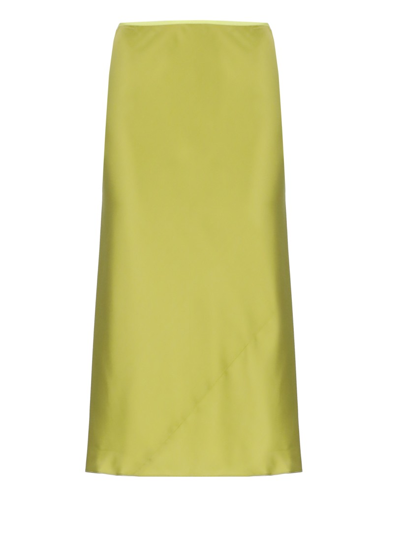Dries Van Noten Silk Midi Skirt Skirts Green