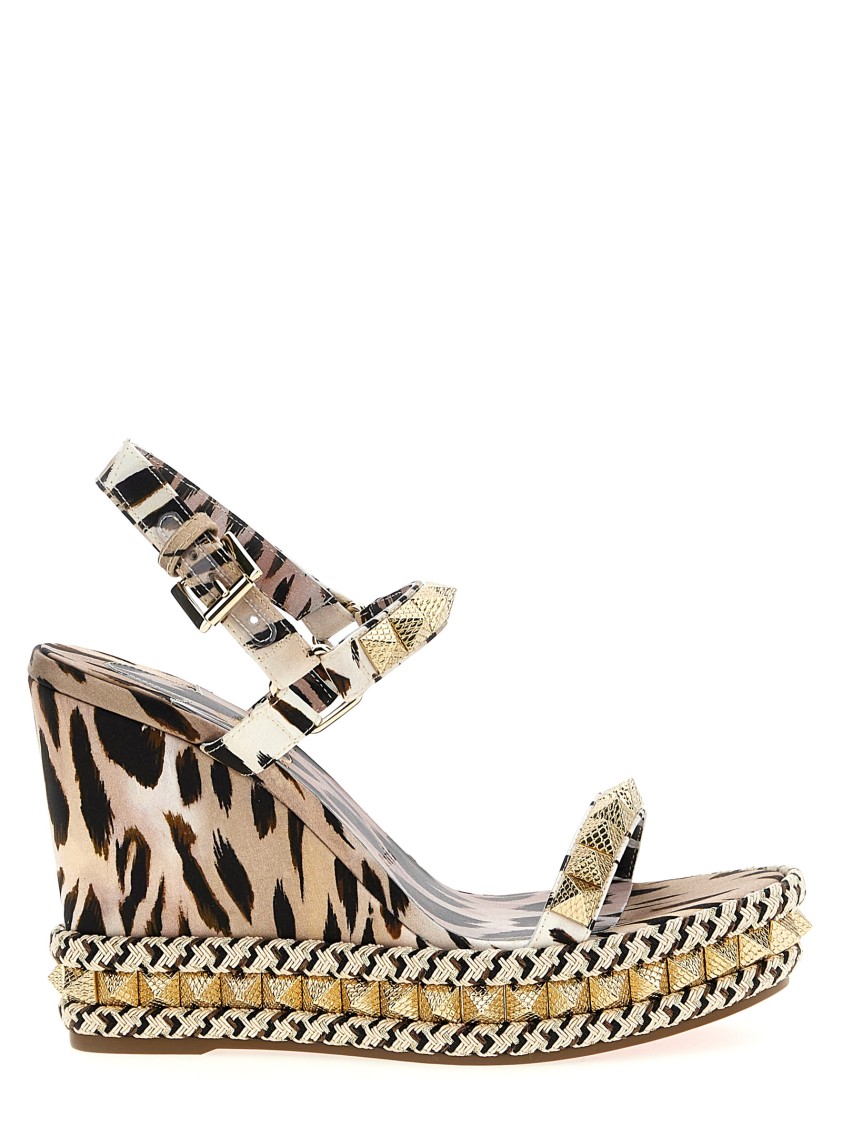 Christian Louboutin 'pyraclou' Sandals In Neutral