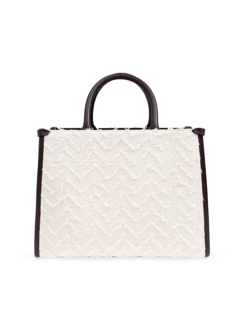 Lanvin Borsa Shopping In & Out Piccola In Tela Bicolor Donna
