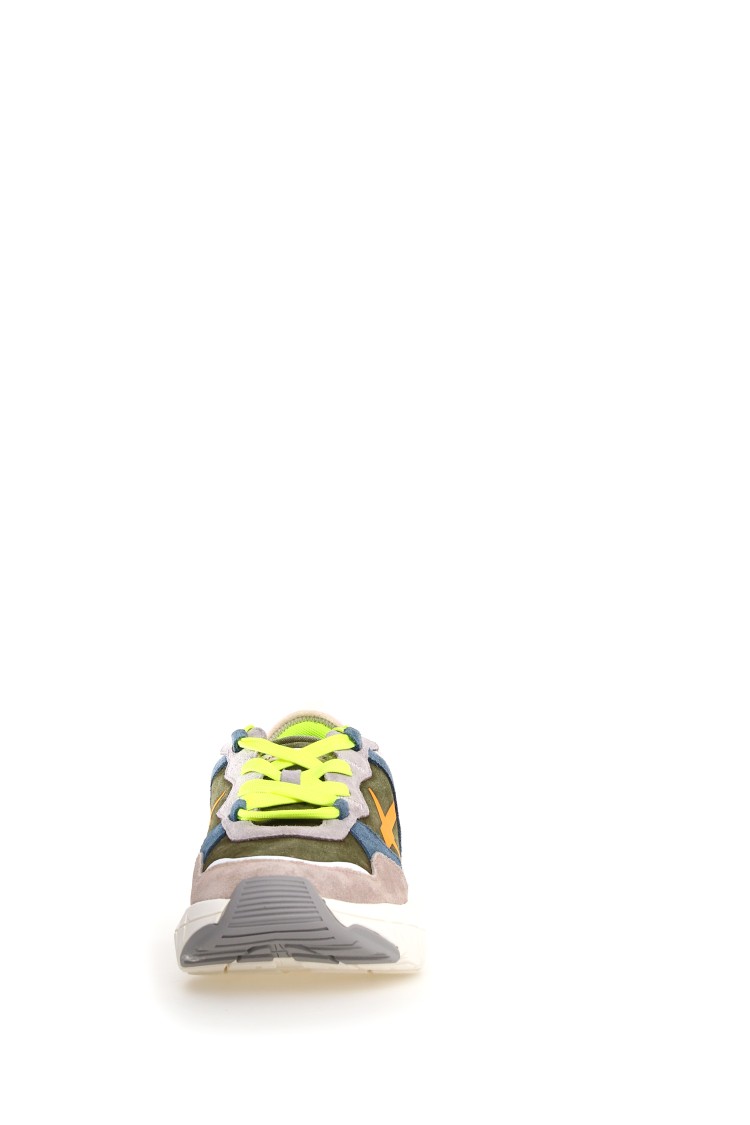 W6yz Multicolor Elevated Rubber Sole Sneakers With Suede In Multicolor
