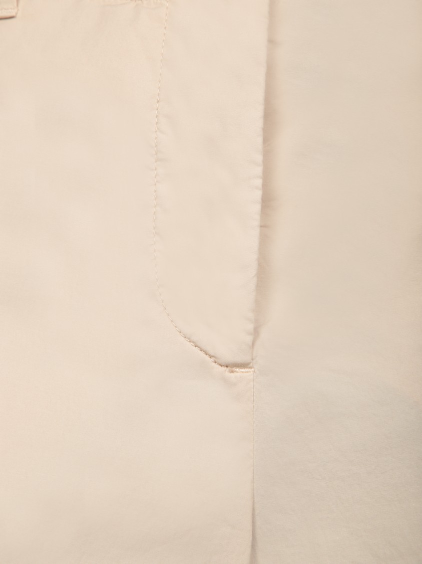 Incotex Wide-cut Beige Trousers With Zip