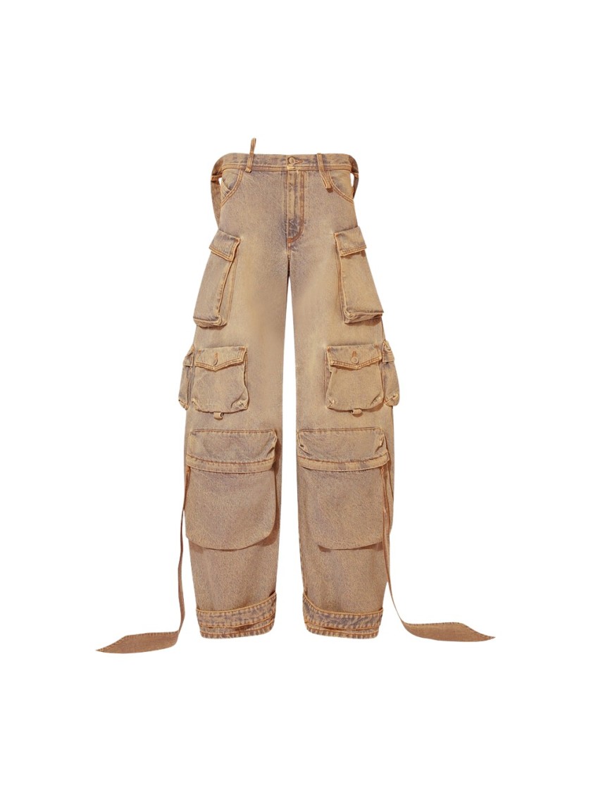 Attico The  Relaxed-fit Long Pants With Multi-pockets