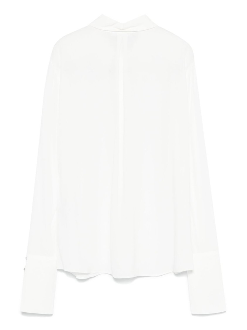 Patrizia Pepe Concealed Button-down Shirt In White