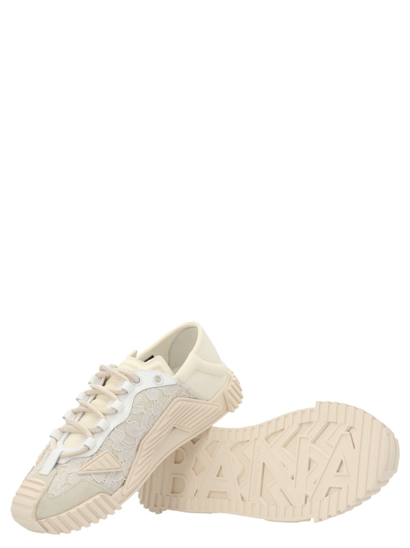 スニーカー Dolce & Gabbana Lace Overlay Sneakers With Nylon Dolce & Gabbana Lace Overlay Sneakers With Nylon | THE LIST