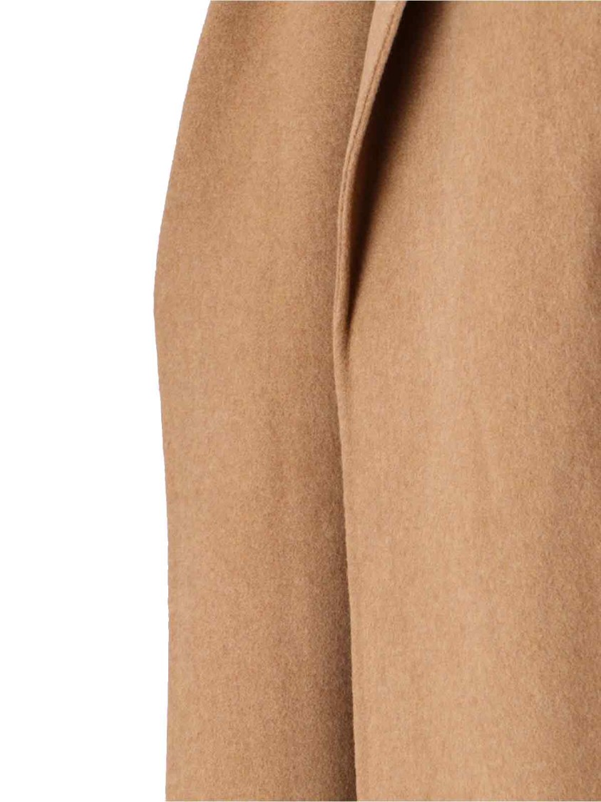 Polo Ralph Lauren Wool Dressing Gown Coat In Beige Wool In Brown