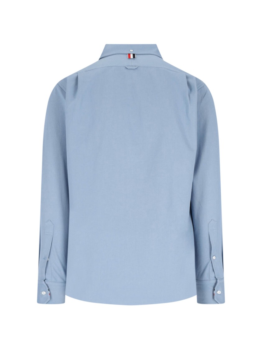 Thom Browne Collared Shirt With Cuffs And Pocket