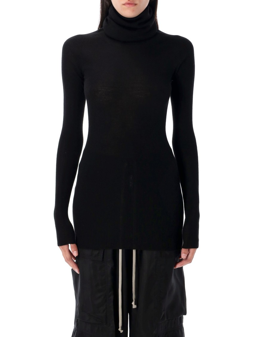 Rick Owens Ls Tube Sweater In Black