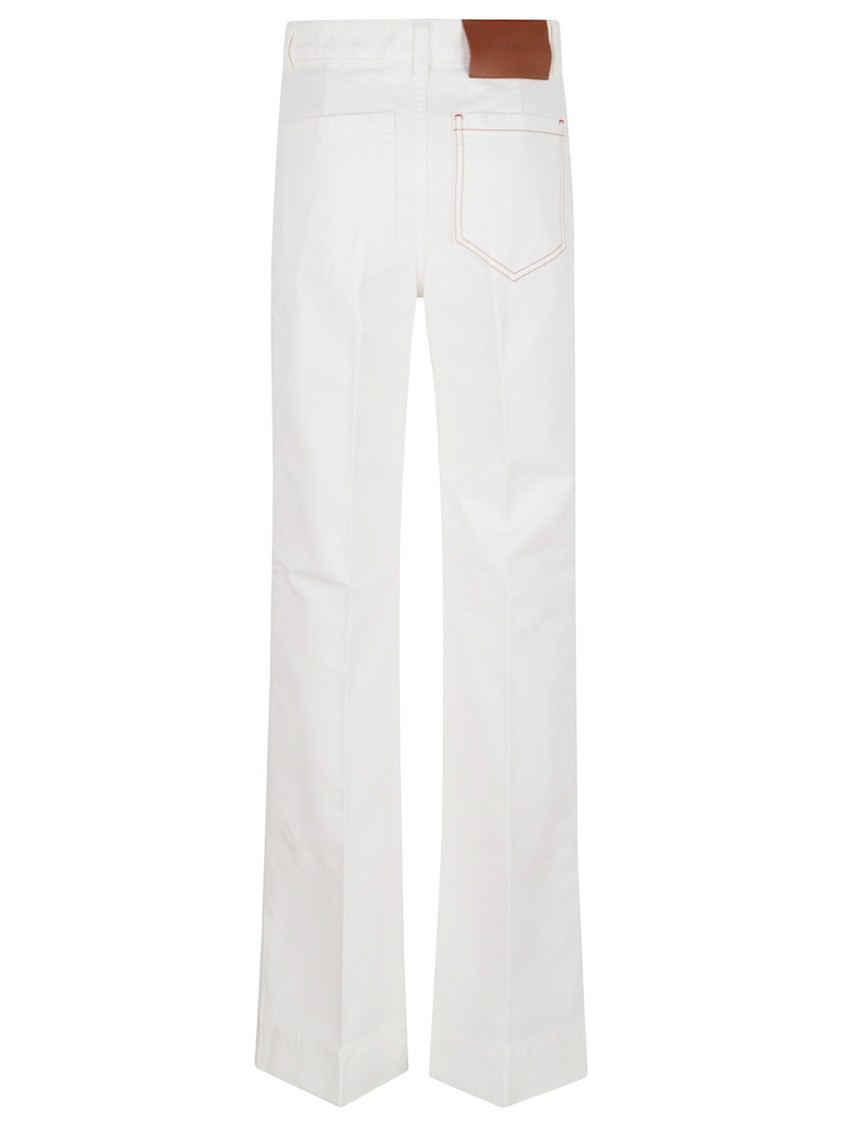 Victoria Beckham Womens Washed White Alina Flared-leg Denim Jeans In White