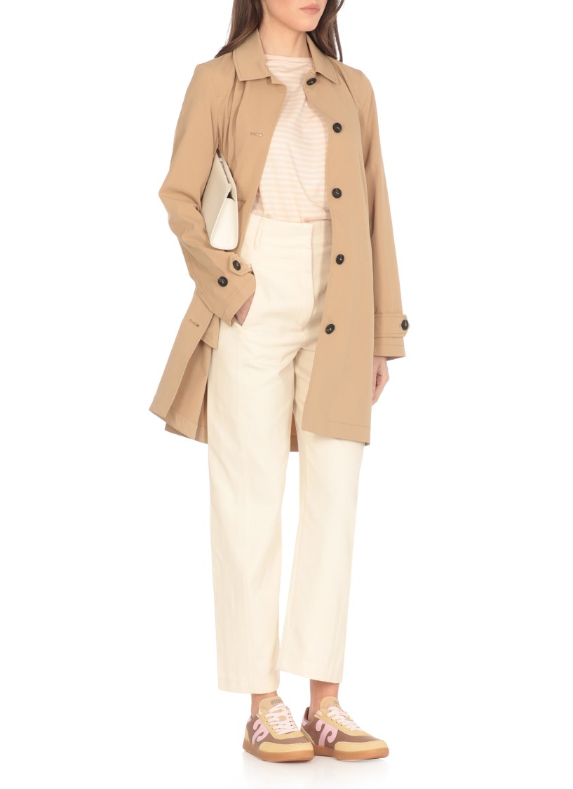 Save The Duck Beige Verve Raincoat In Brown