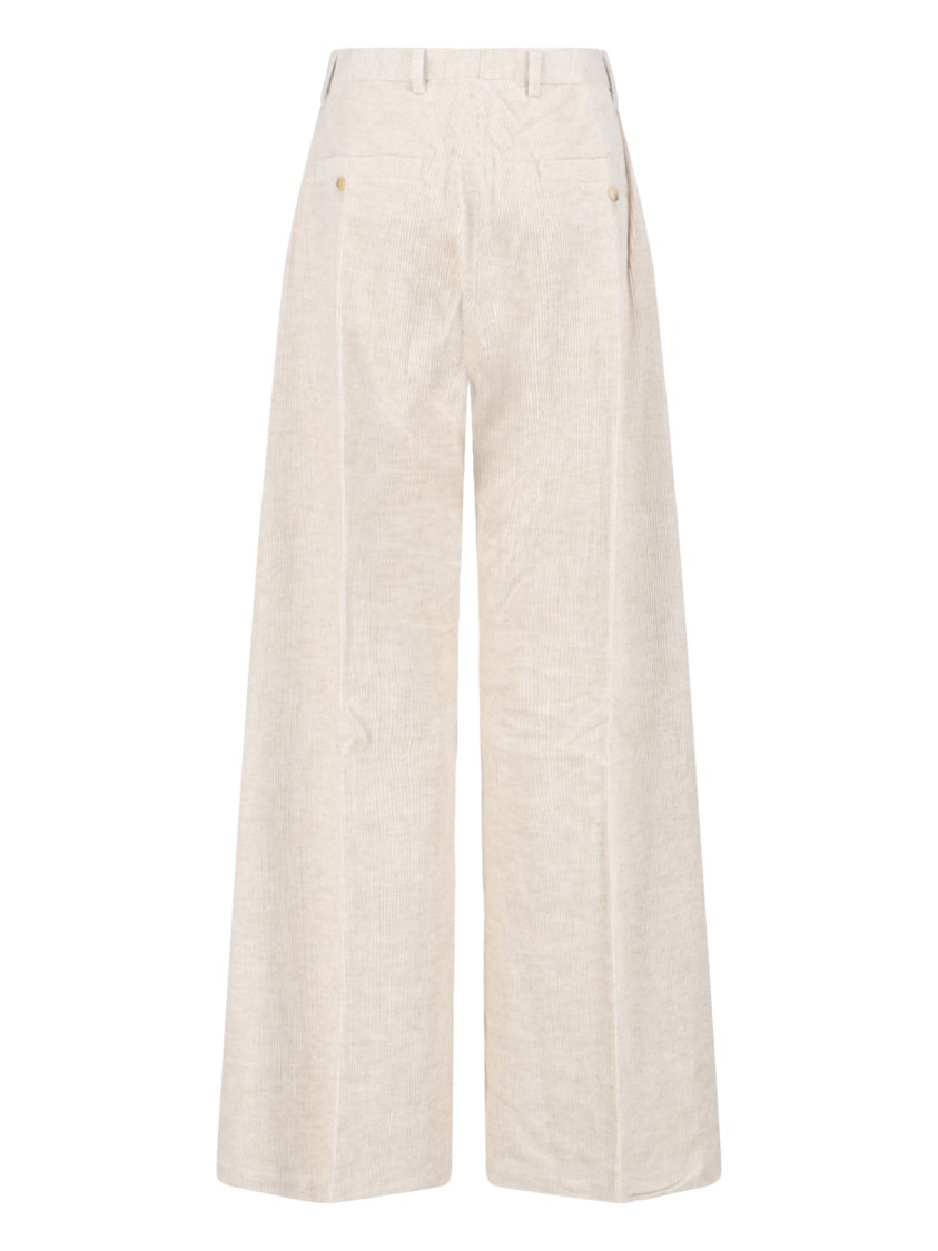 Rick Owens Trousers Wide-leg Button Detail In White