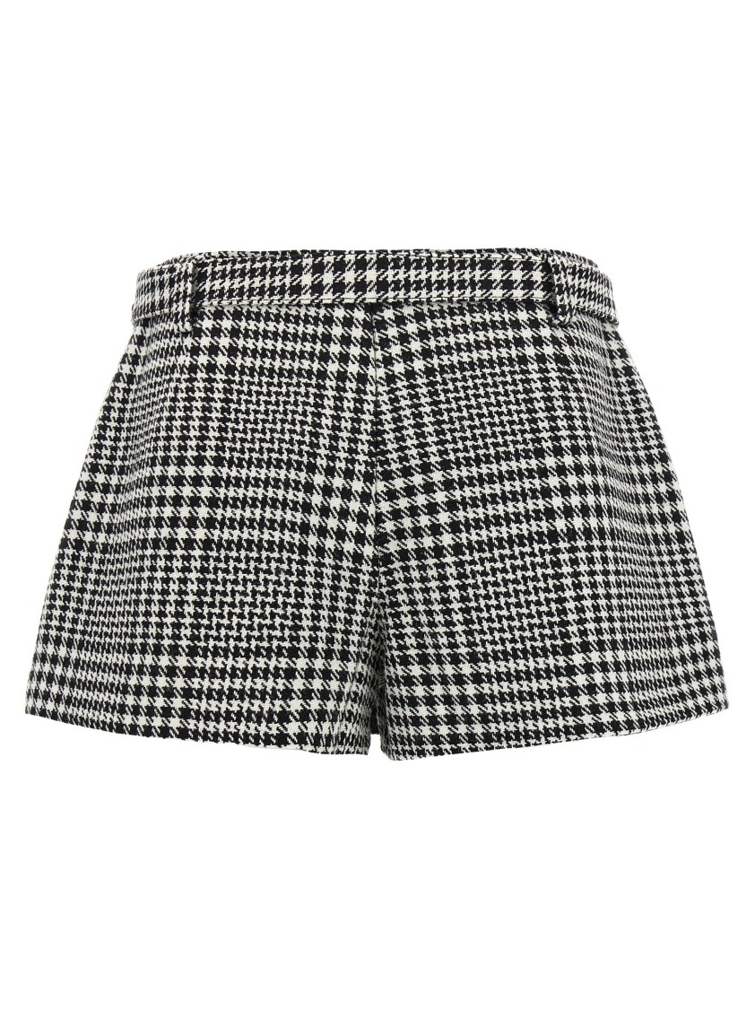 Self-portrait Mini Skirt With Houndstooth Pattern