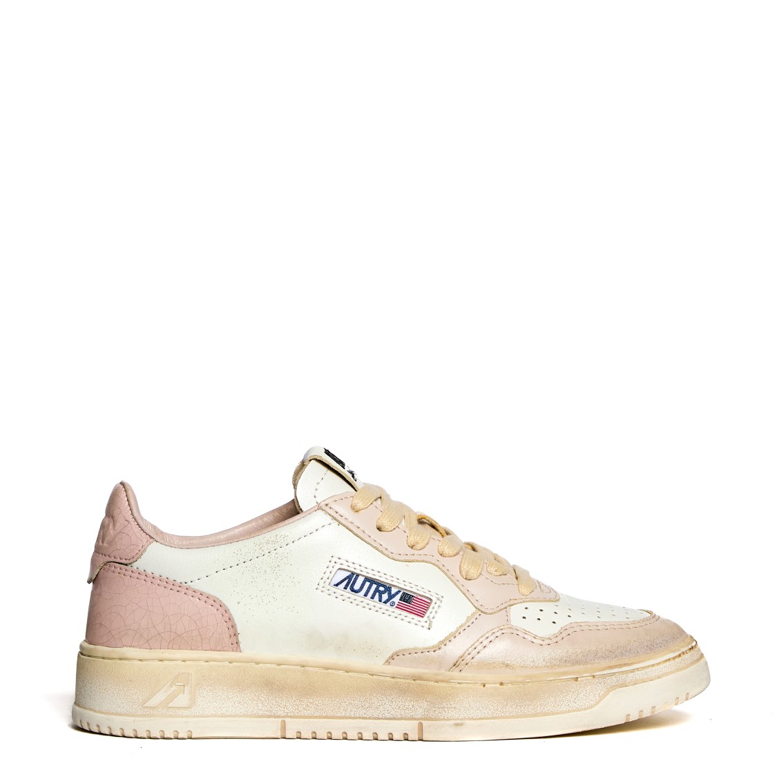 Autry Vintage Inspired Low-top Sneakers With Textured Accents In Multicolor