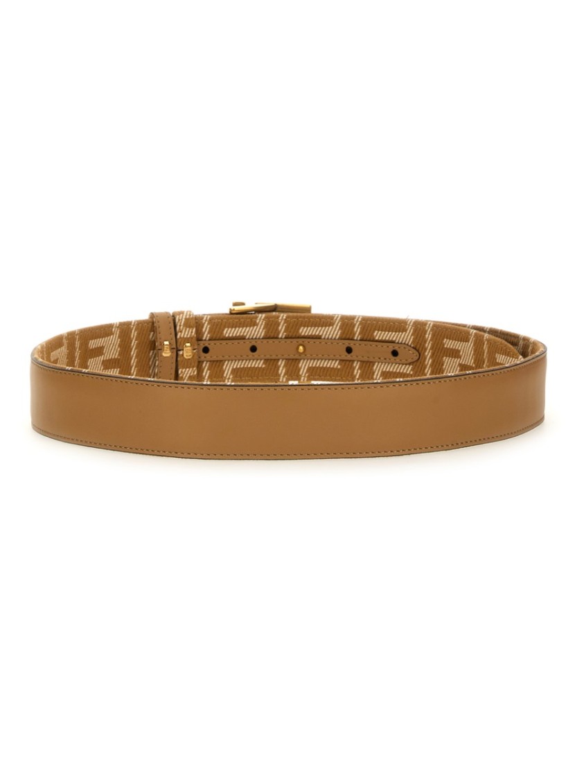 Shop Fendi Brown Leather Belt