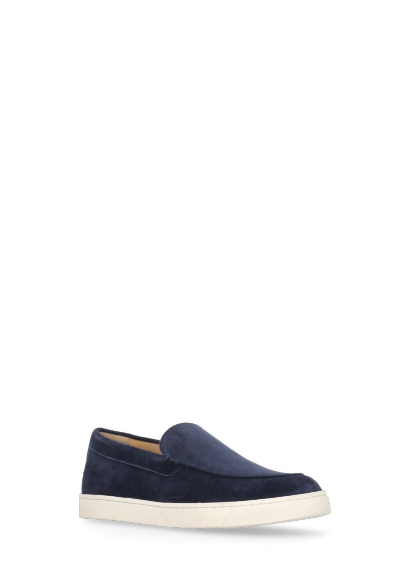 Brunello Cucinelli Round Toe Slip-on Loafers In Black