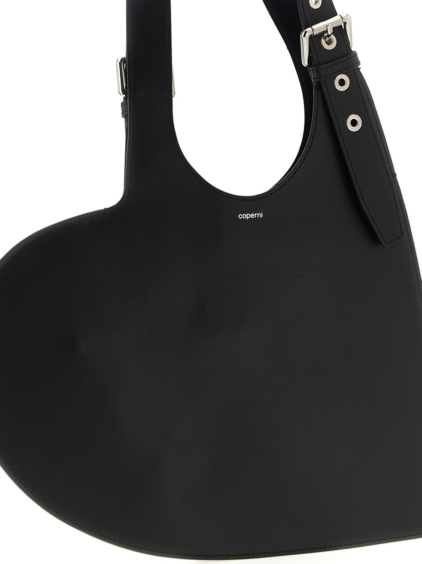 Coperni 'belt Heart' Shoulder Bag In Black
