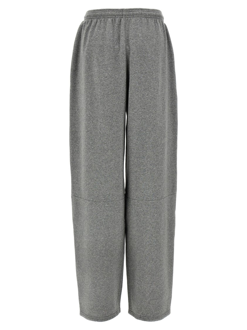 Alexander Wang T T By Alexander Wang Cotton Fleece Sweatpants With Logo Print In Gray