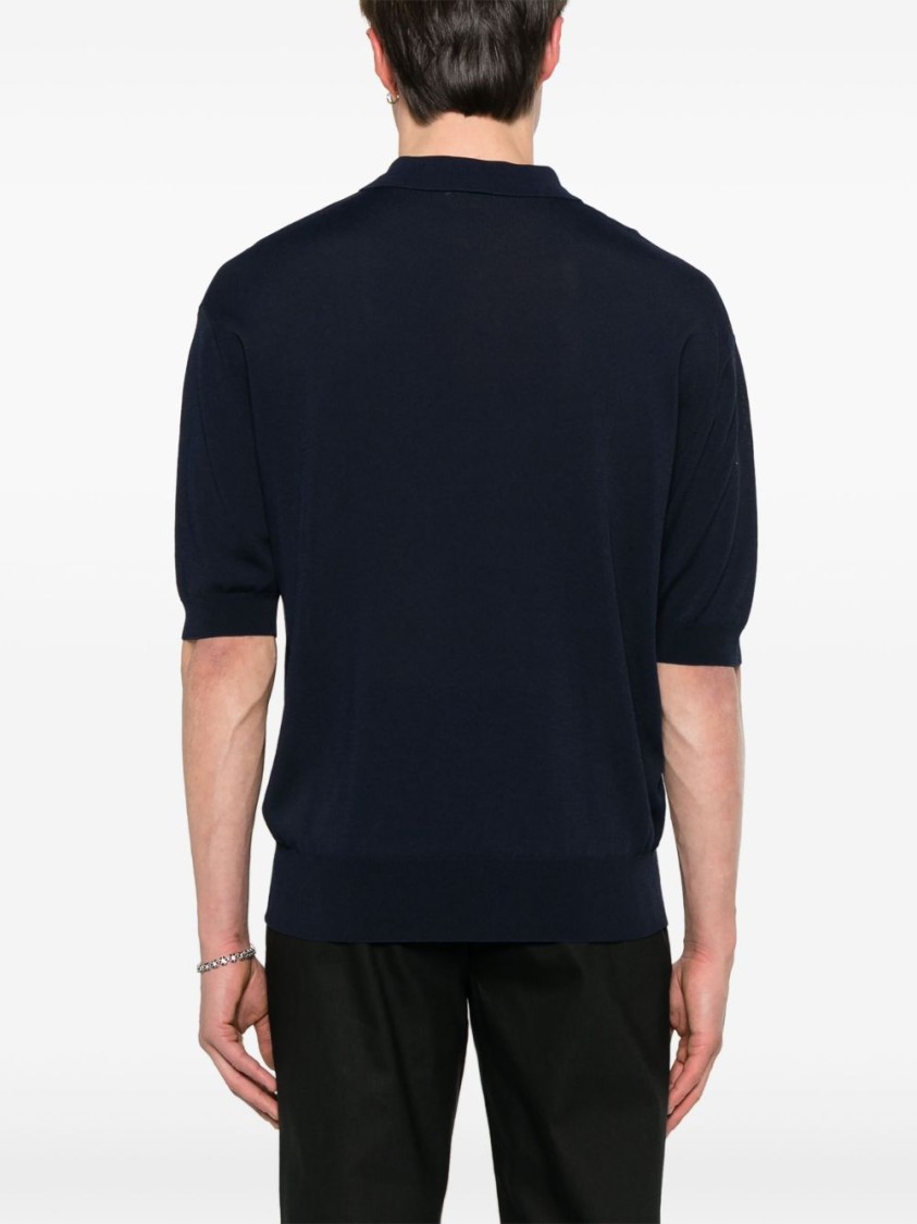 Lardini Cotton Blended Polo In Blue