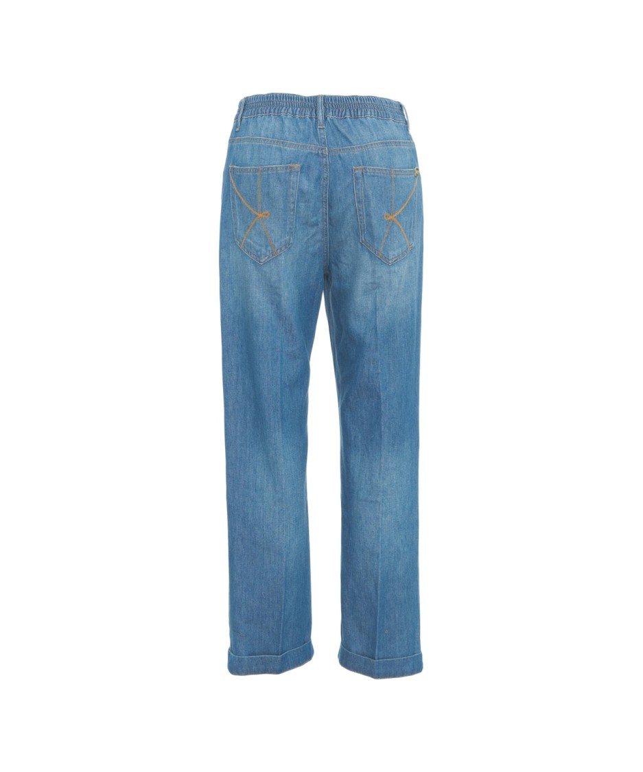 Kaos Straight Leg Jeans With Turn-ups In Blue