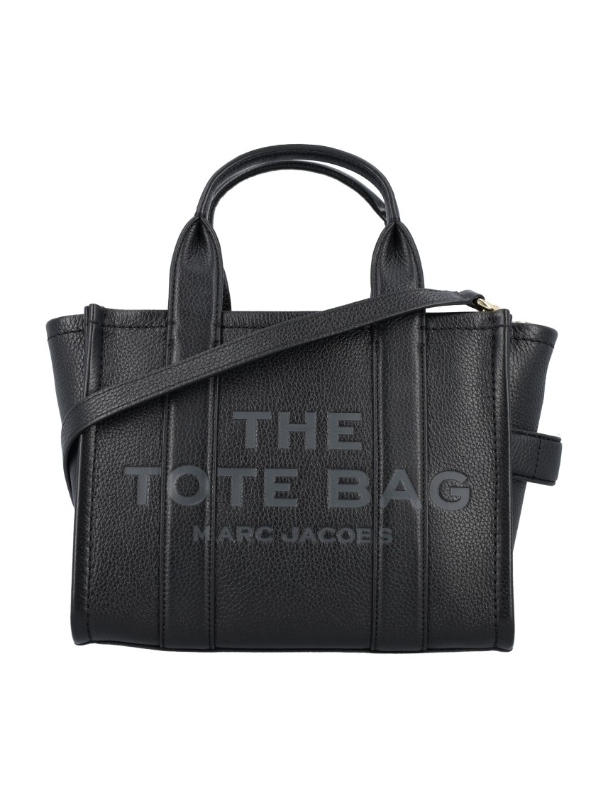 Marc Jacobs The Mini Tote Leather Bag In Black