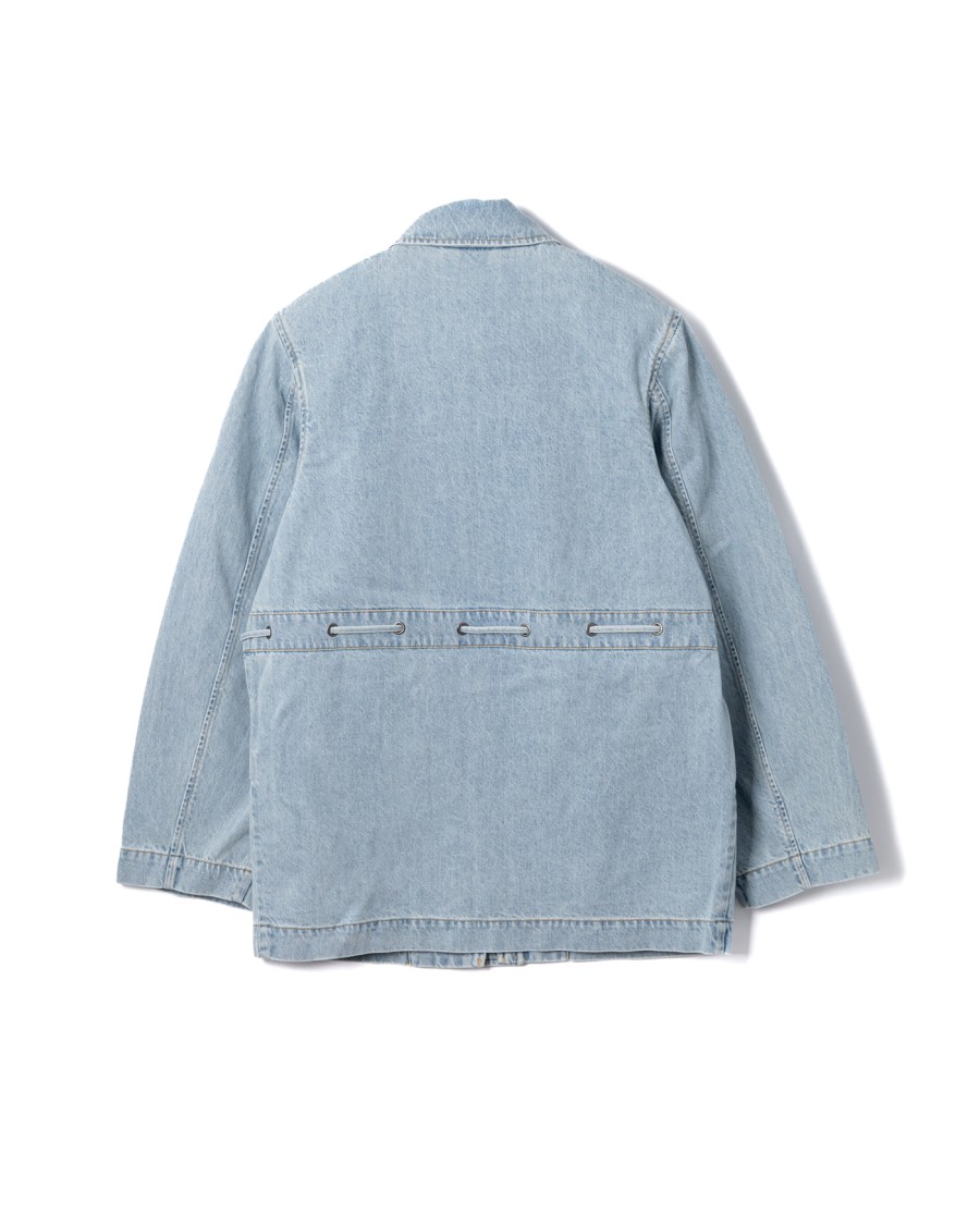 Rotate Birger Christensen Rotate Laced Denim Jacket With Adjustable Waist