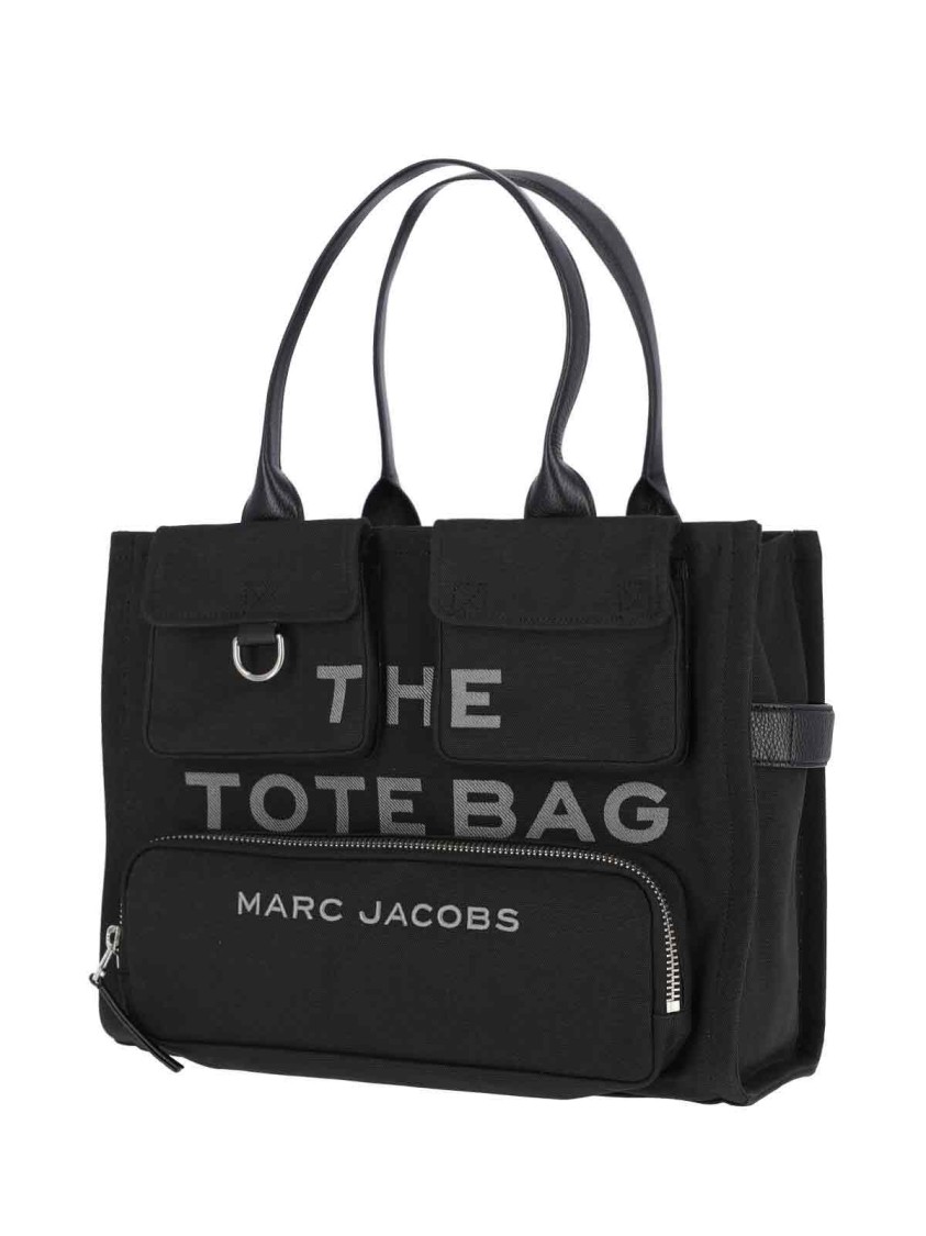 Marc Jacobs The Cargo Canvas Large Tote Bag In Black In Black