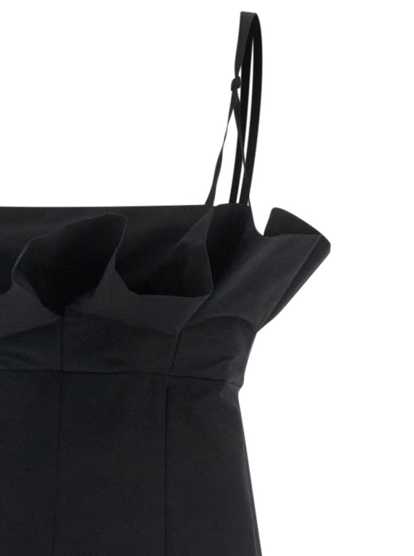 Shop Philosophy Di Lorenzo Serafini Black Dress With Ruffles