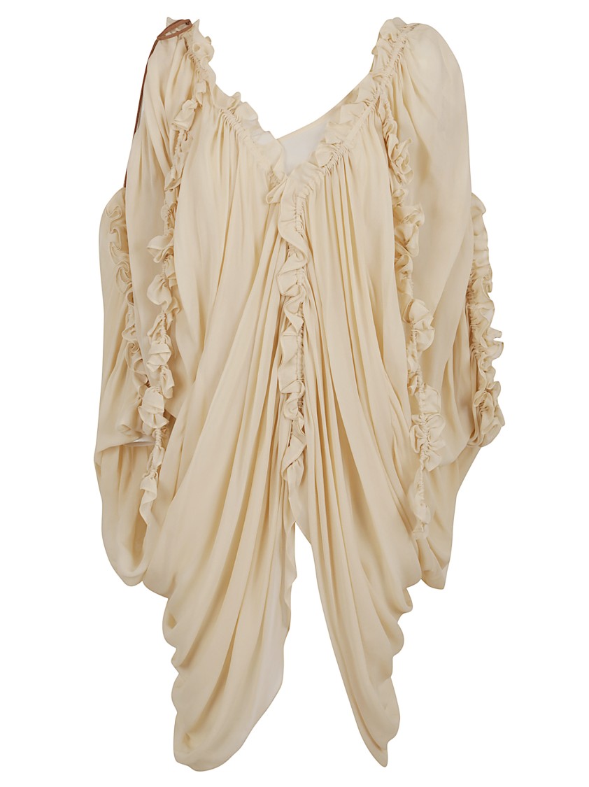 Shop Zimmermann Draped Blouse With Beaded Tie And Camisole