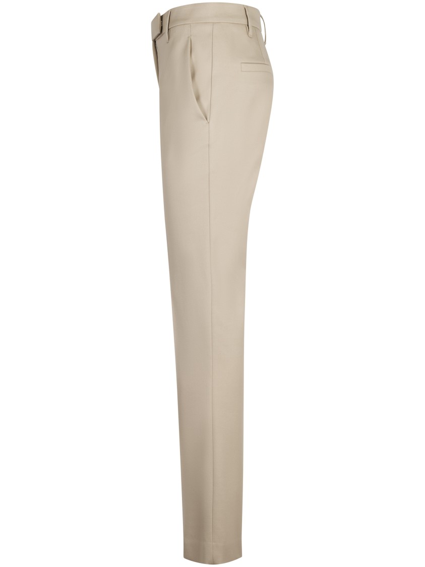 Brunello Cucinelli Tailored Mid-rise Trousers With Flared Legs In Green